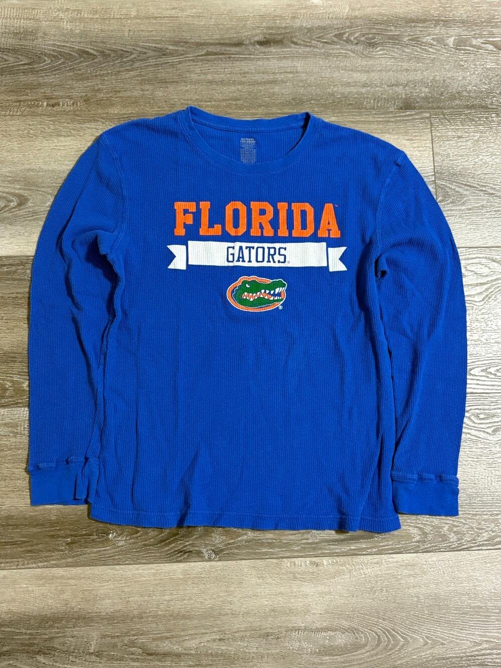 University Of Florida Gators Logo Blue Thermal Long Sleeve College - Mens Medium